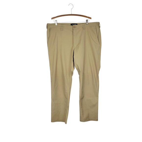 Bluffworks Ascender Chino Pants 40x30 Khaki Travel Lightweight Regular Fit - Picture 1 of 15